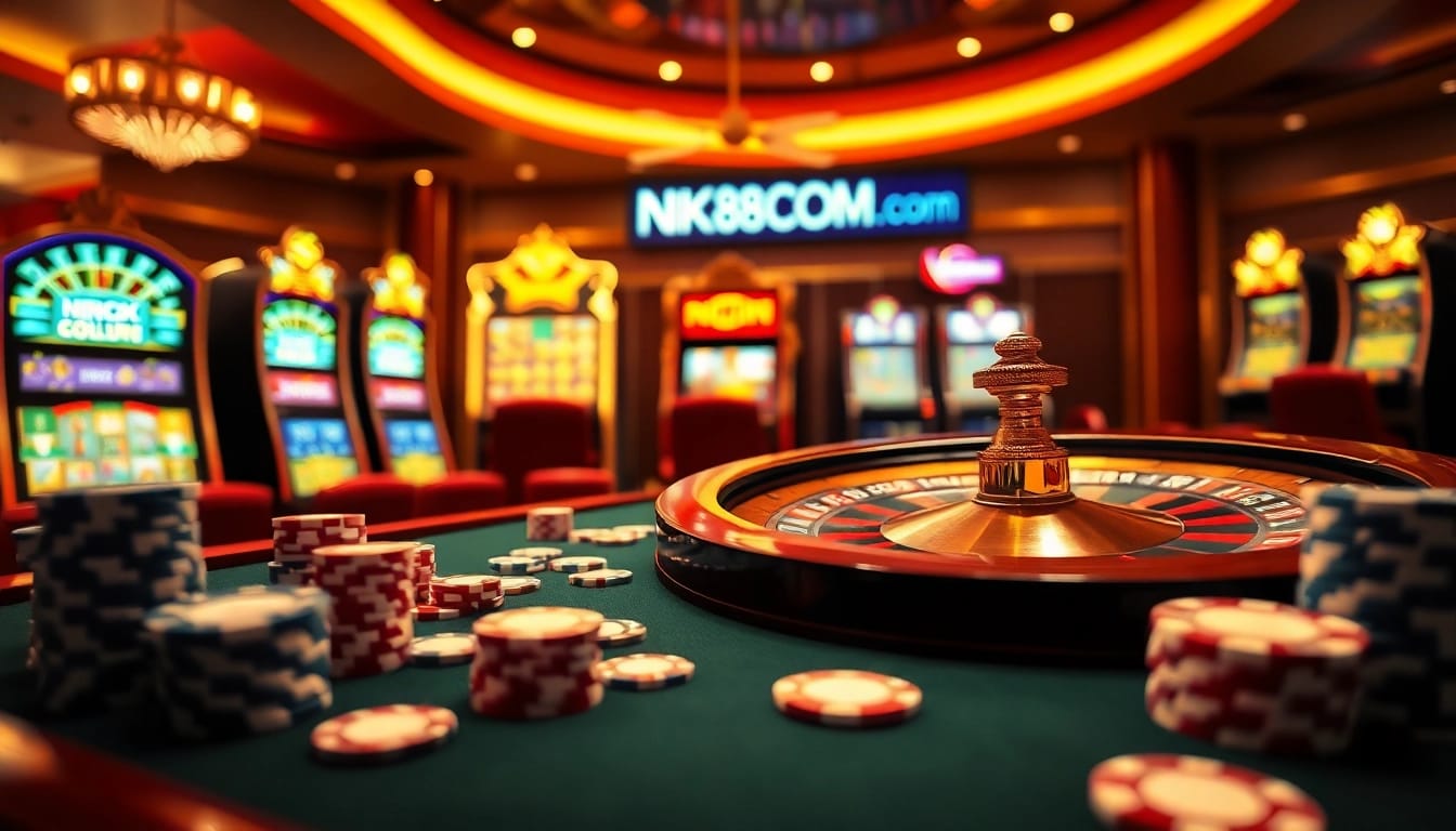 Experience high-stakes gaming in a luxurious environment at NK88.COM casino.