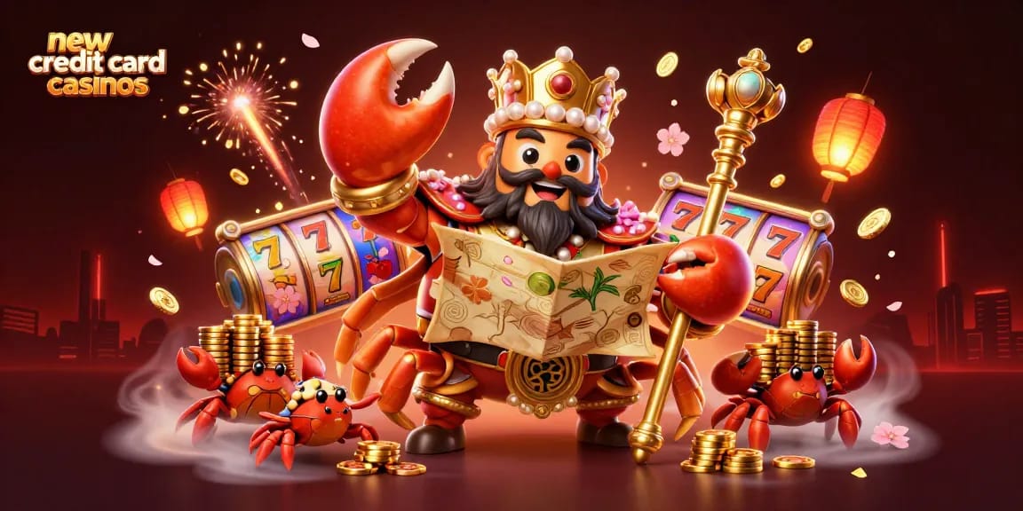 Experience exciting gameplay at new credit card casinos featuring vibrant slot reels, lucky 7s, and golden treasures.