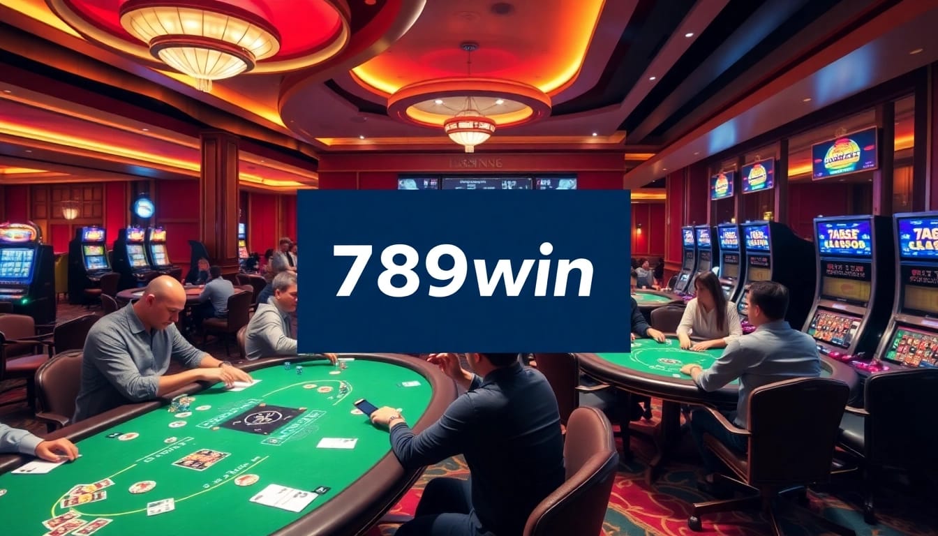 Engaging players at 789win casino with vibrant tables and exciting game atmosphere.