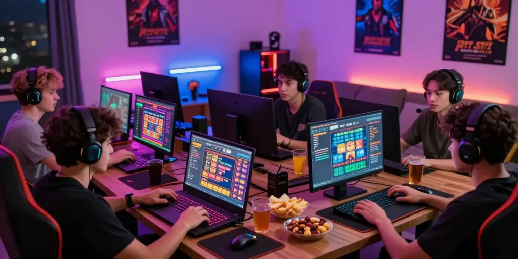 Pengalaman bermain ratutogel secara online dengan pemain terlibat dan suasana cerah.
