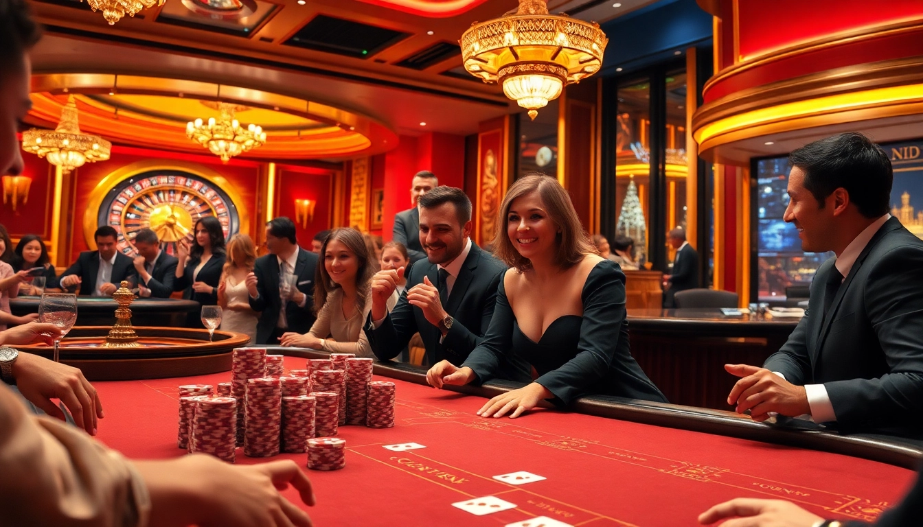 Experience thrilling games at rik vip's luxurious poker table, showcasing chips and cards.
