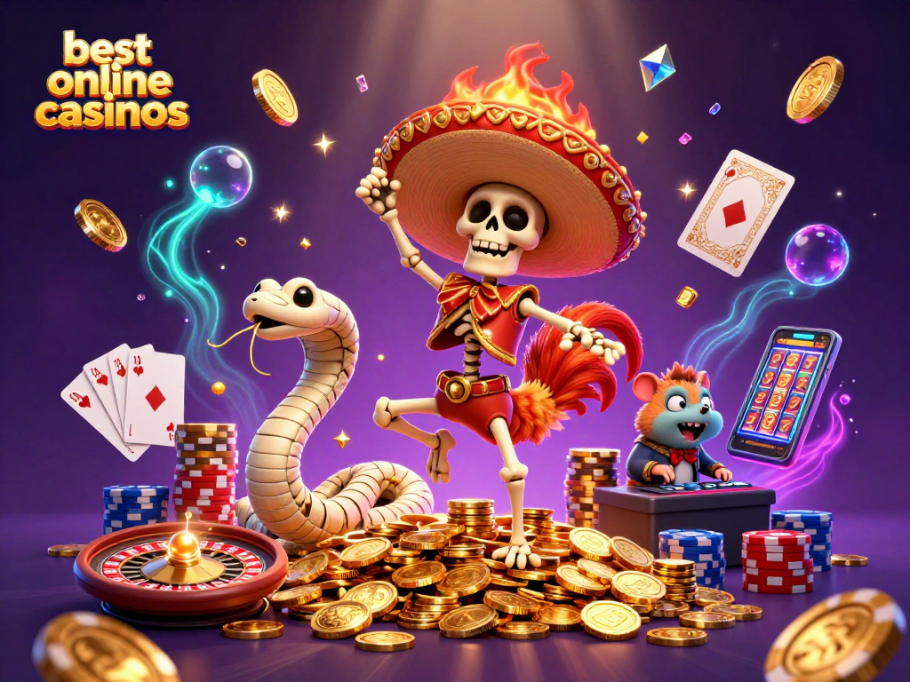 Experience thrilling moments at the best online casinos with vibrant 3D characters and dynamic game elements.