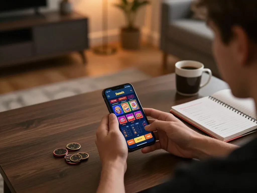 Engaging with the Sunwin app for thrilling online gaming experience in cozy home