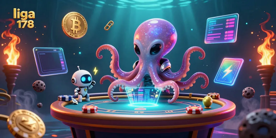 Melihat liga 178 dalam aksi dengan poker alien dan robot di kasino digital.