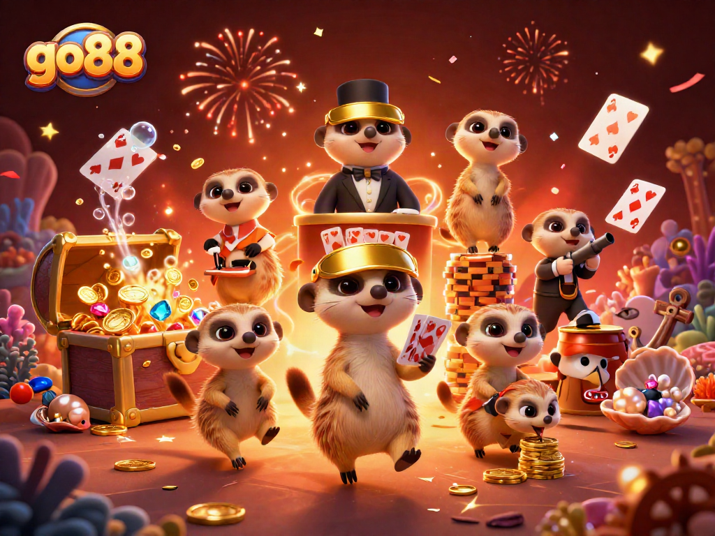 Win big at go88 with meerkats running a vibrant casino filled with treasures!