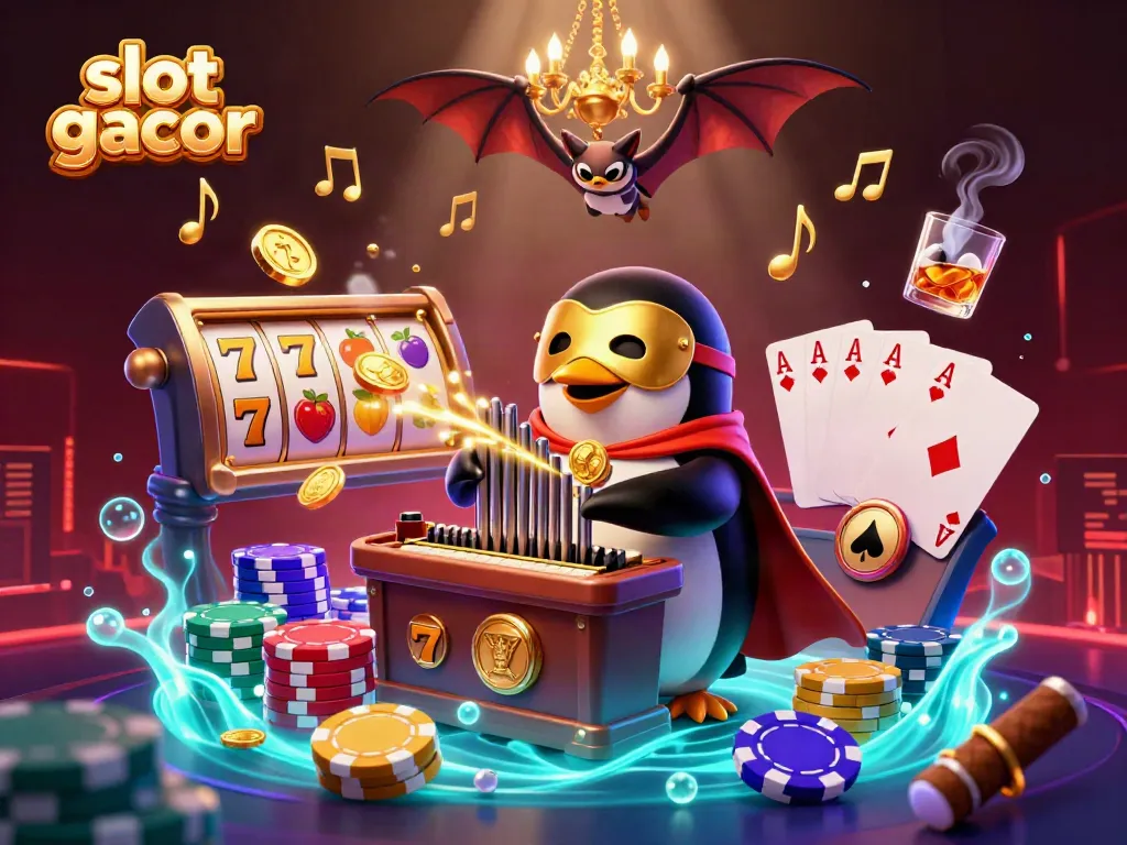 Engage in dynamic slot gacor gameplay with vibrant 3D characters and casino elements.