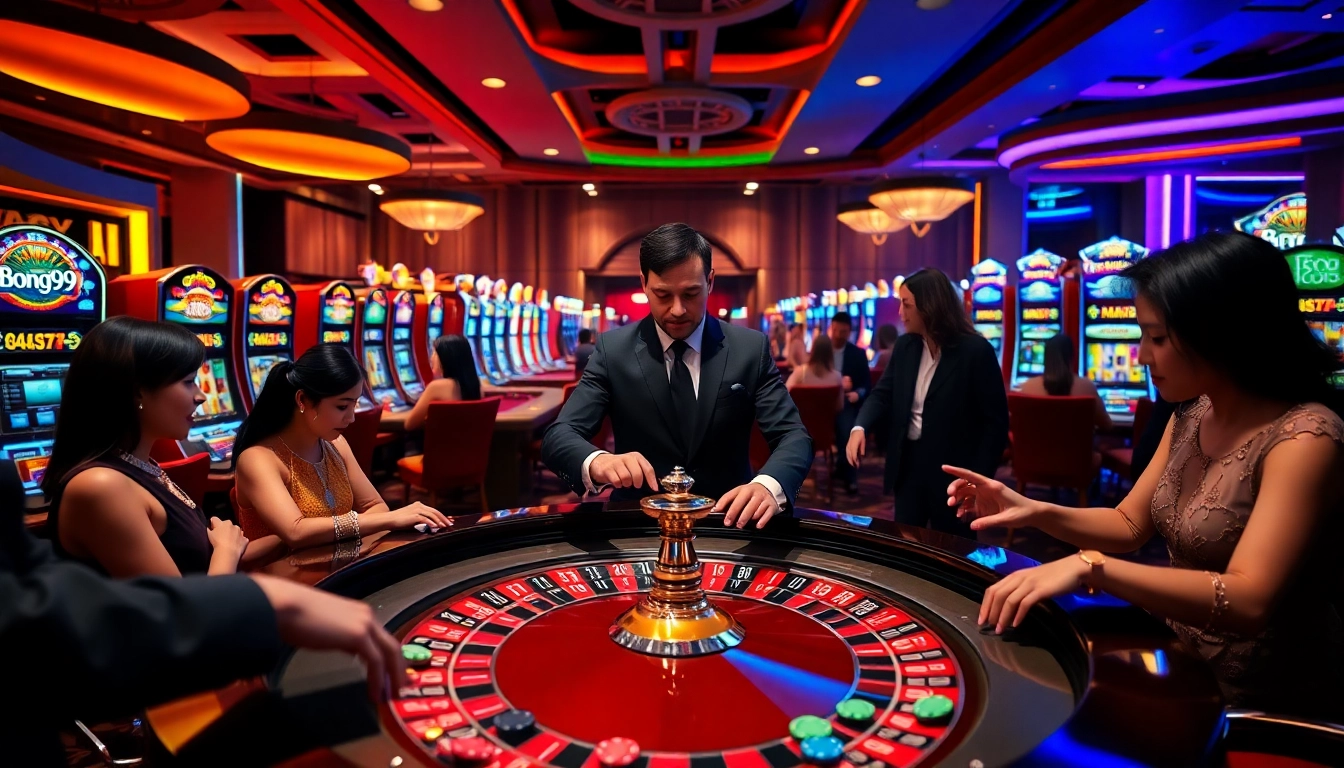 Experience the thrill of betting at bong99 with vibrant tables and expert dealers