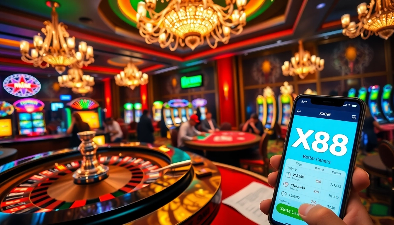 Experience the thrill of winning at XX88 with a vibrant casino scene full of excitement.