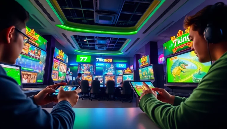 Engaging 79king online gambling platform scene showcasing sports betting and casino games.