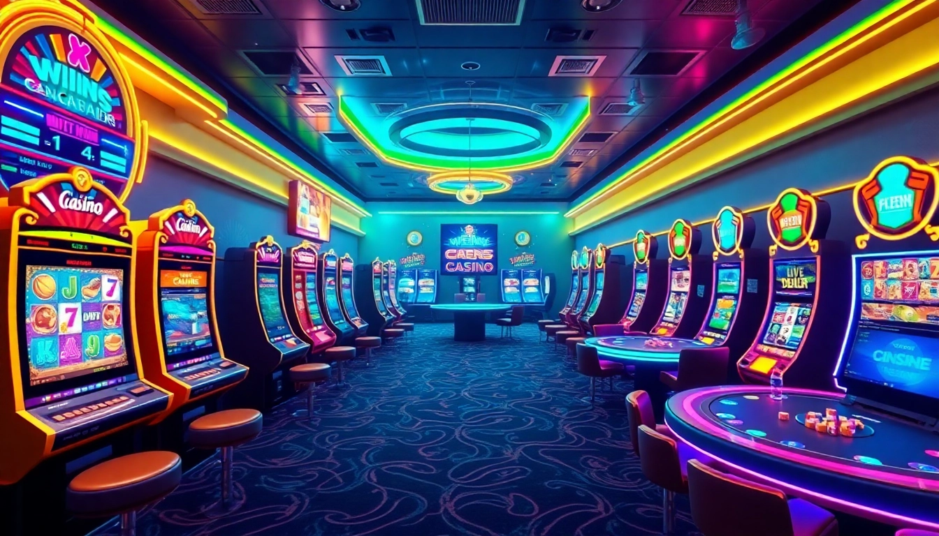 C168.DESIGN vibrant online casino interface showcasing exciting games with animated elements and neon accents.