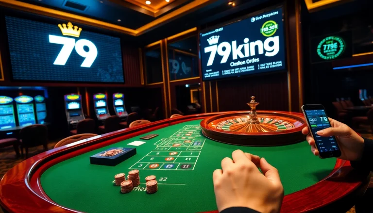 79king luxury casino table with live bets and odds display