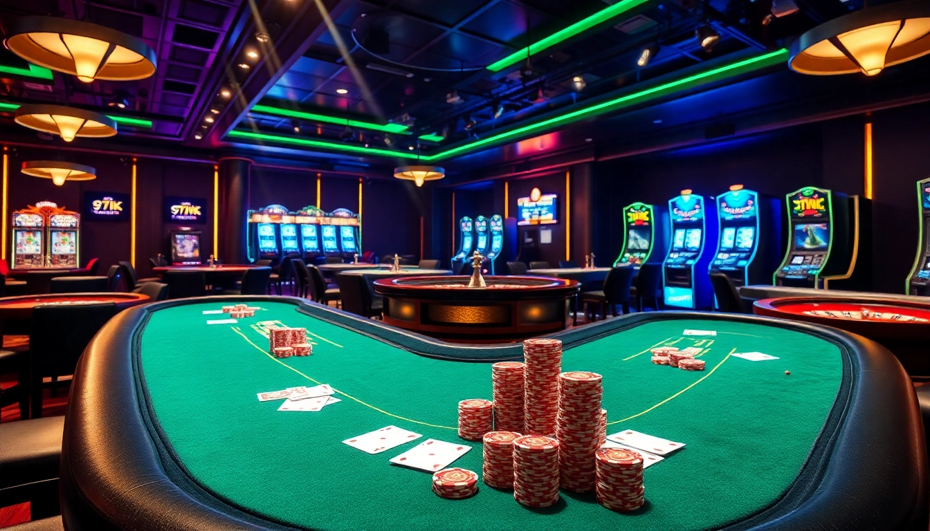 79king presents high-stakes bets with poker tables, roulette wheels, and dynamic betting actions in a luxurious casino setting.