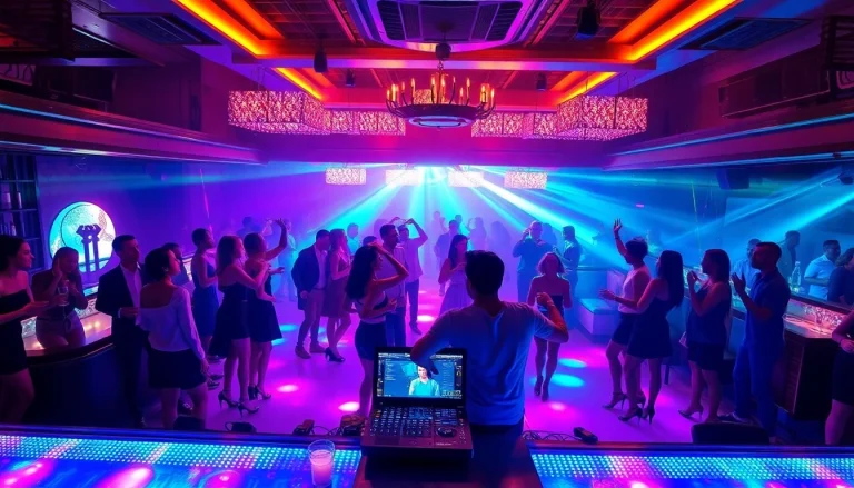 Night club sxm scene with vibrant atmosphere and stylish patrons dancing at Club Noir.