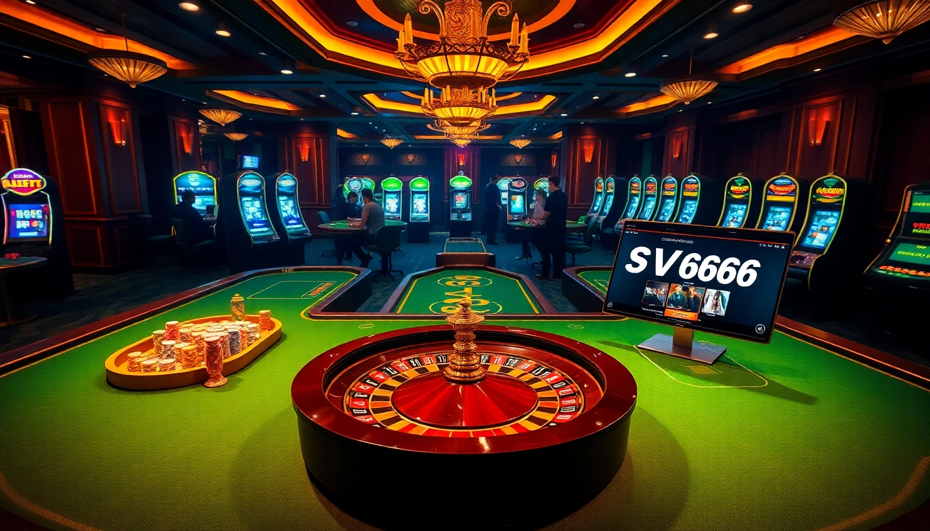 Experience the exciting games at nhà cái sv66 with modern casino elements and vibrant atmosphere.