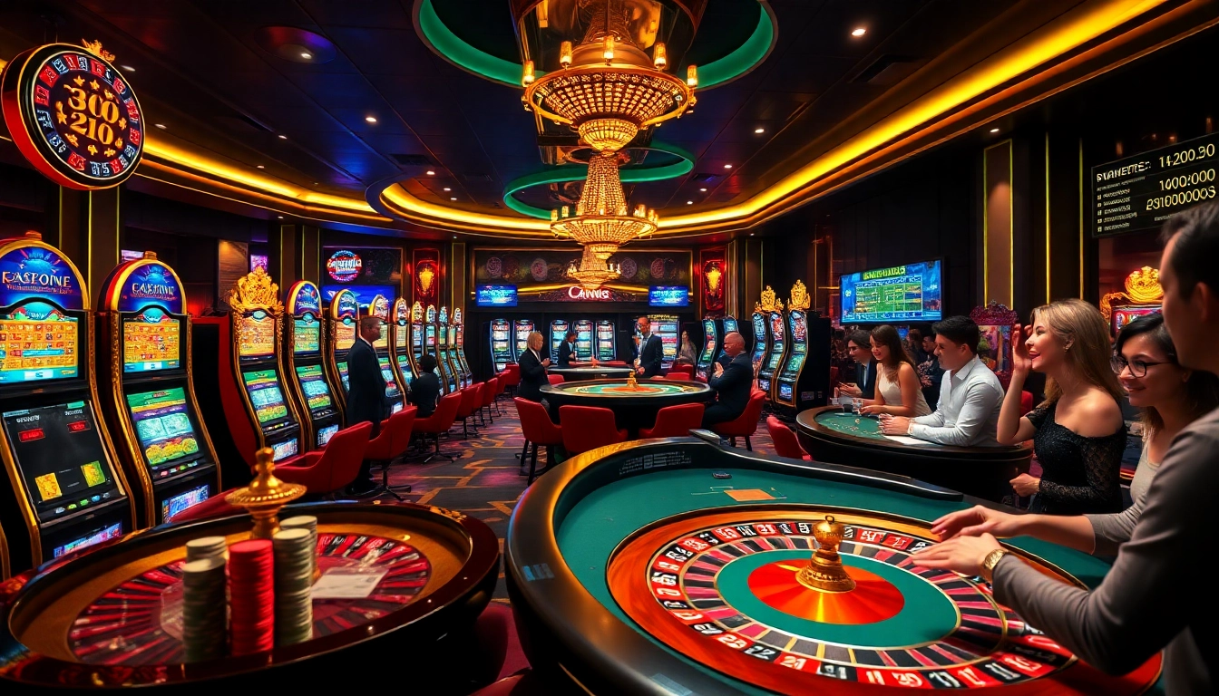 C168 enhances online betting experiences with vibrant casino elements like poker chips, roulette wheels, and excited players.
