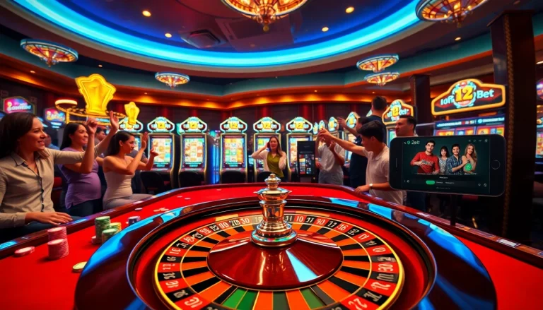 Experience the thrill of gambling with 12Bet as players enjoy vibrant roulette action and exciting online gaming.