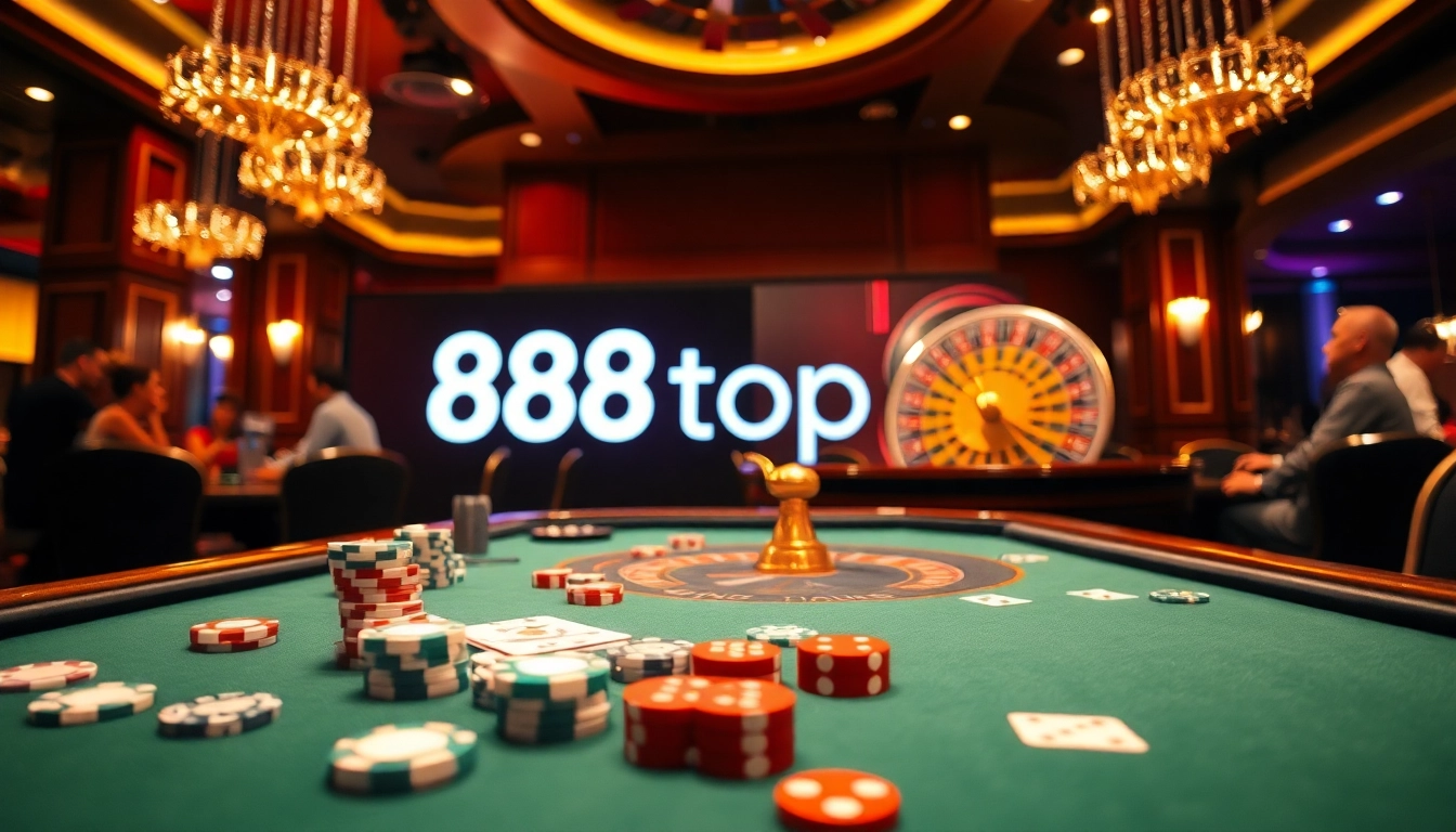 Engaged players enjoy their time at 888top casino with thrilling games and a lively atmosphere.
