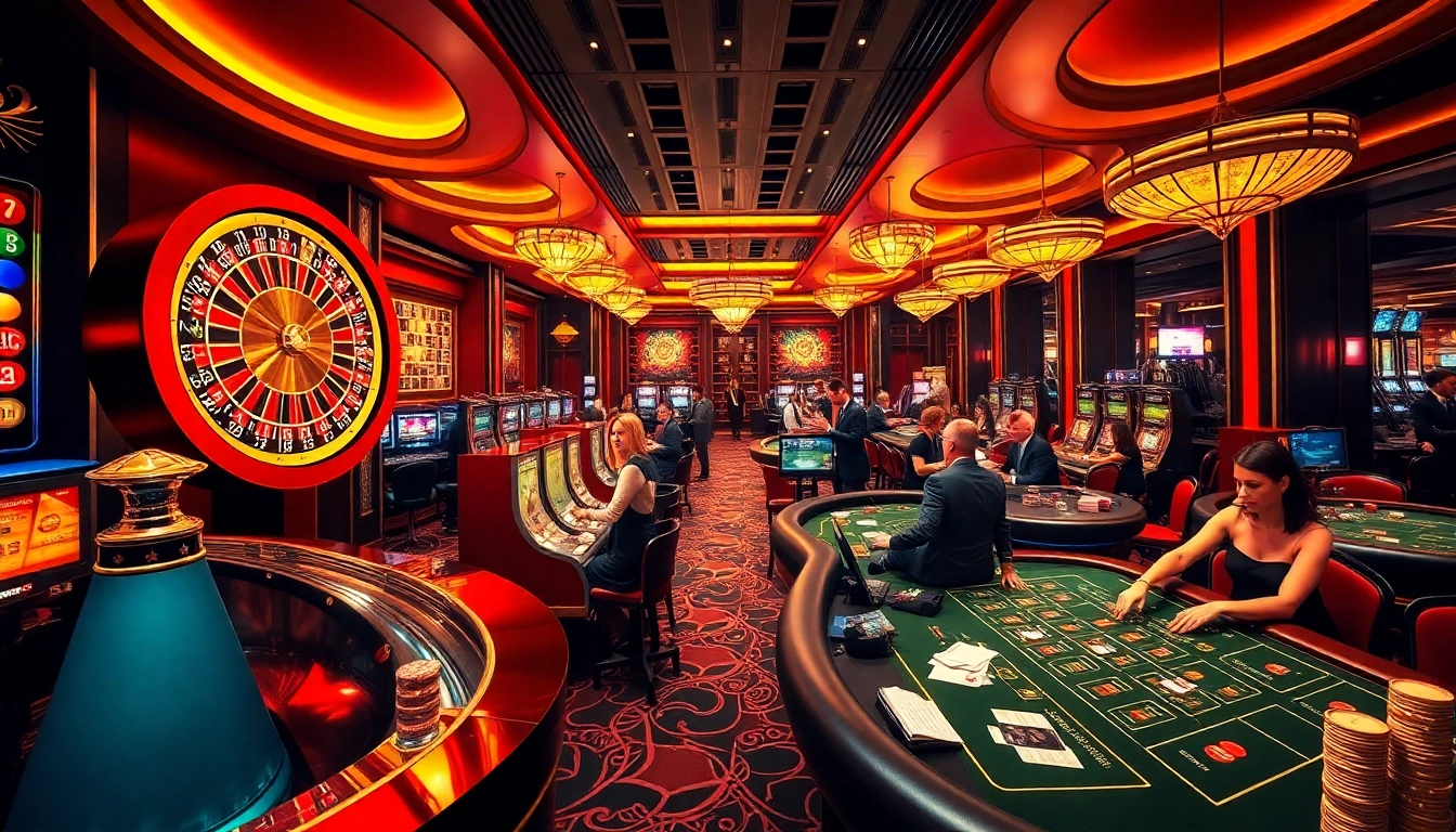 Experience the thrill of Betting Online Now with lively casino tables showcasing poker and roulette.
