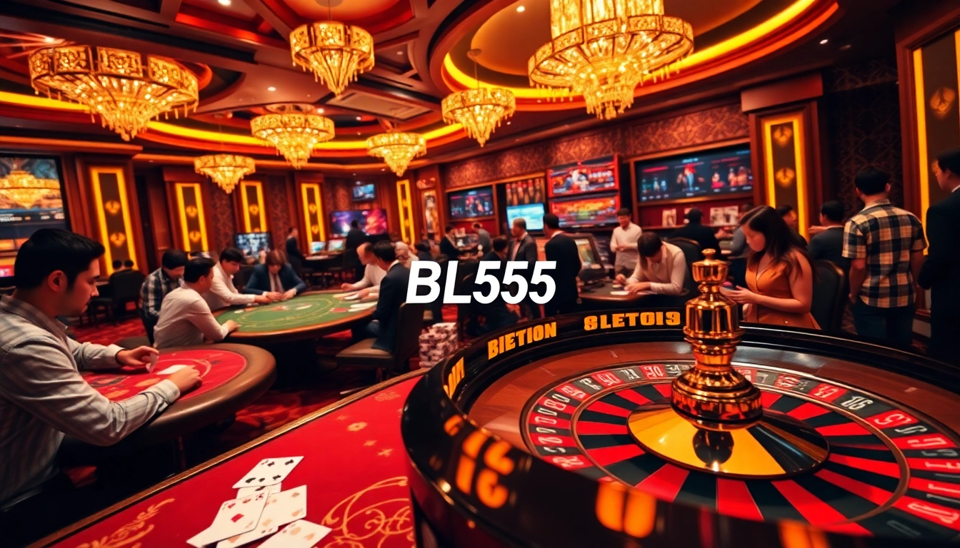 Experience the thrill of Nhà cái BL555 with vibrant casino tables and high-stakes gaming.