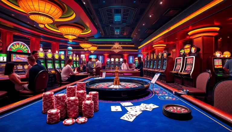 Exciting gaming action at king88.com with vibrant slot machines and poker gameplay.