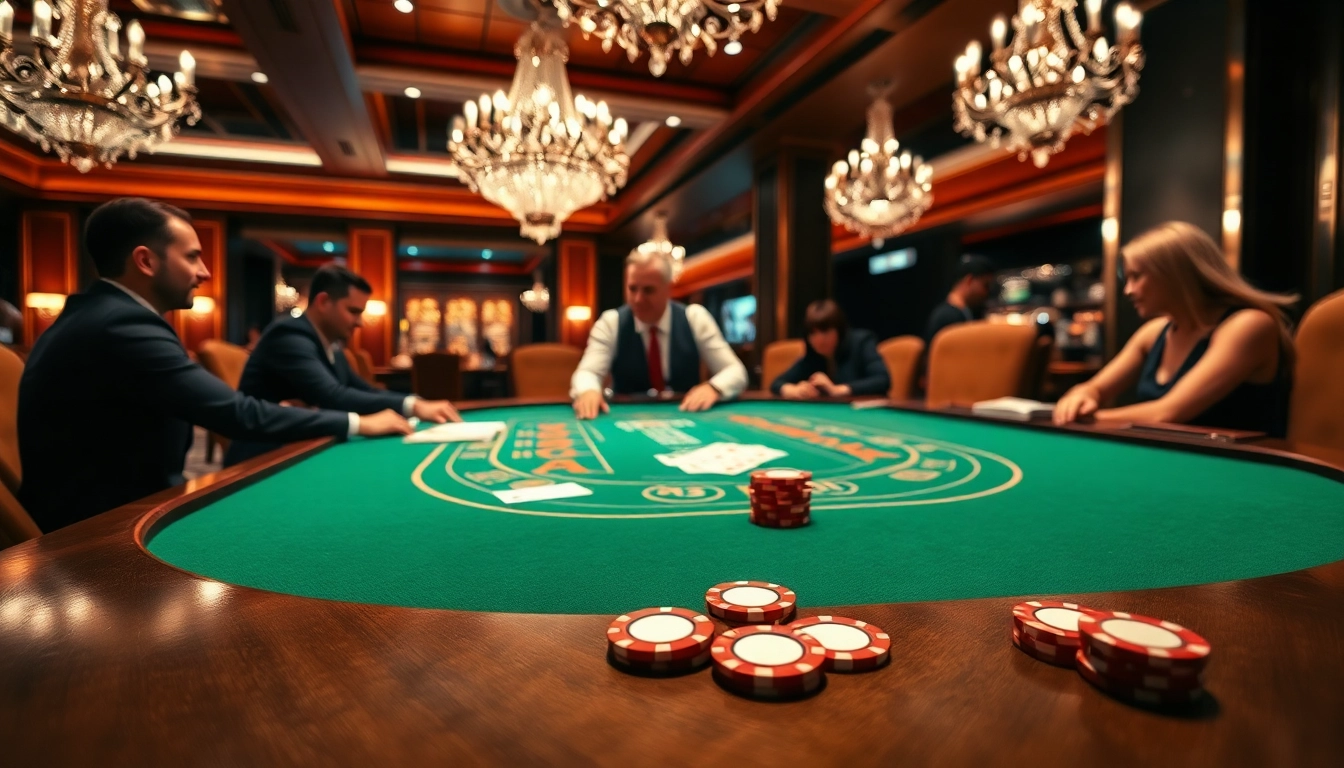 에볼루션 바카라의 고급 카지노 테이블에서 긴장감 넘치는 게임을 즐기는 모습