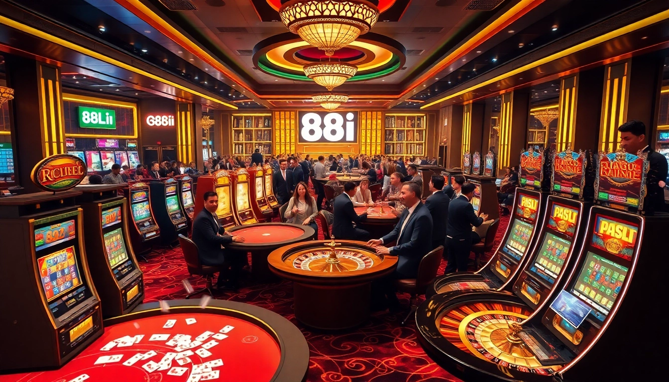Players reveling in a thrilling game at 88i's prestigious online casino.