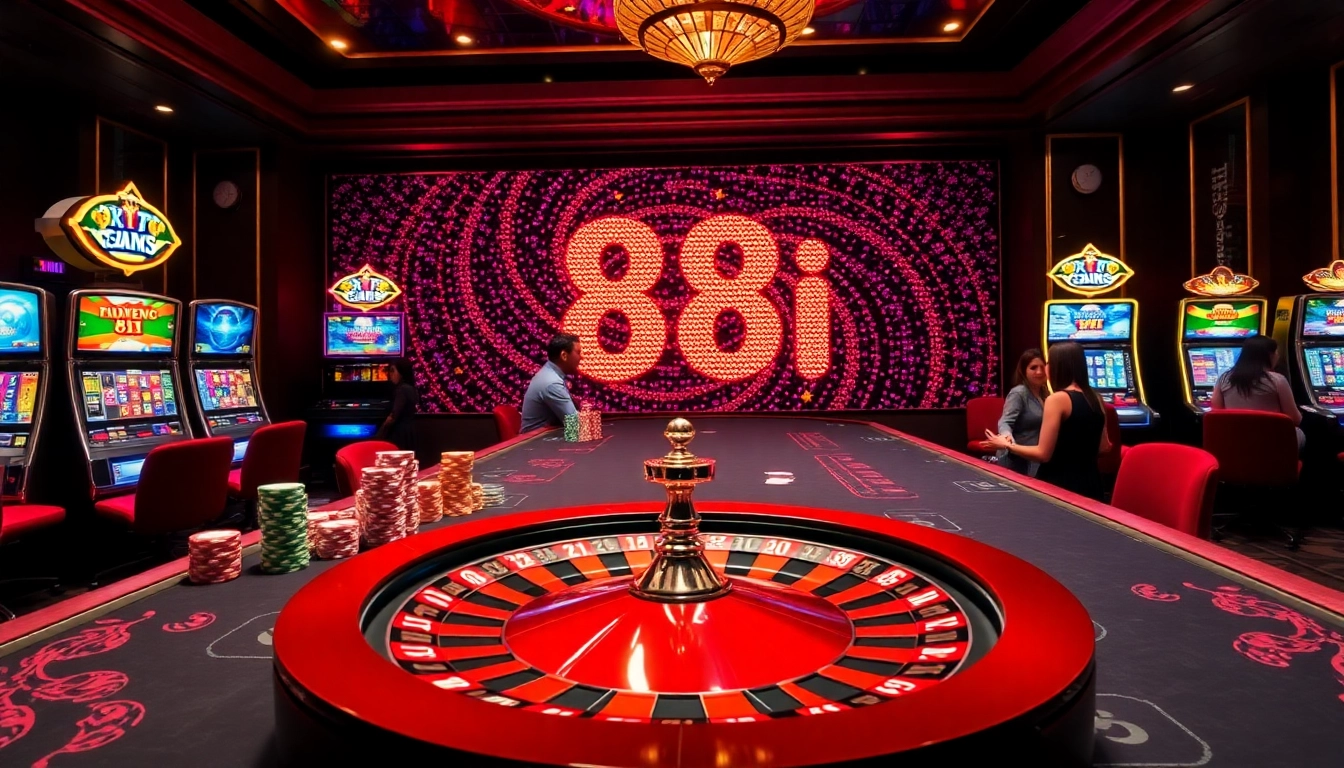 Experience thrilling gambling action at 88i with an engaging casino scene showcasing vibrant games.