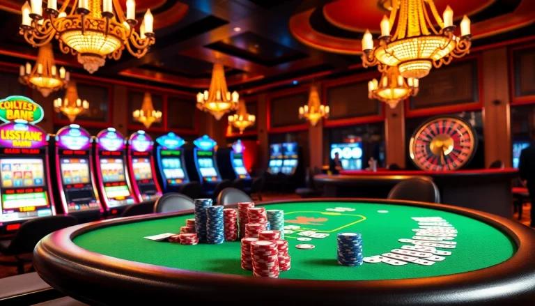 Pahala4d offers an exciting poker game with vibrant chips and cards on a luxurious table.