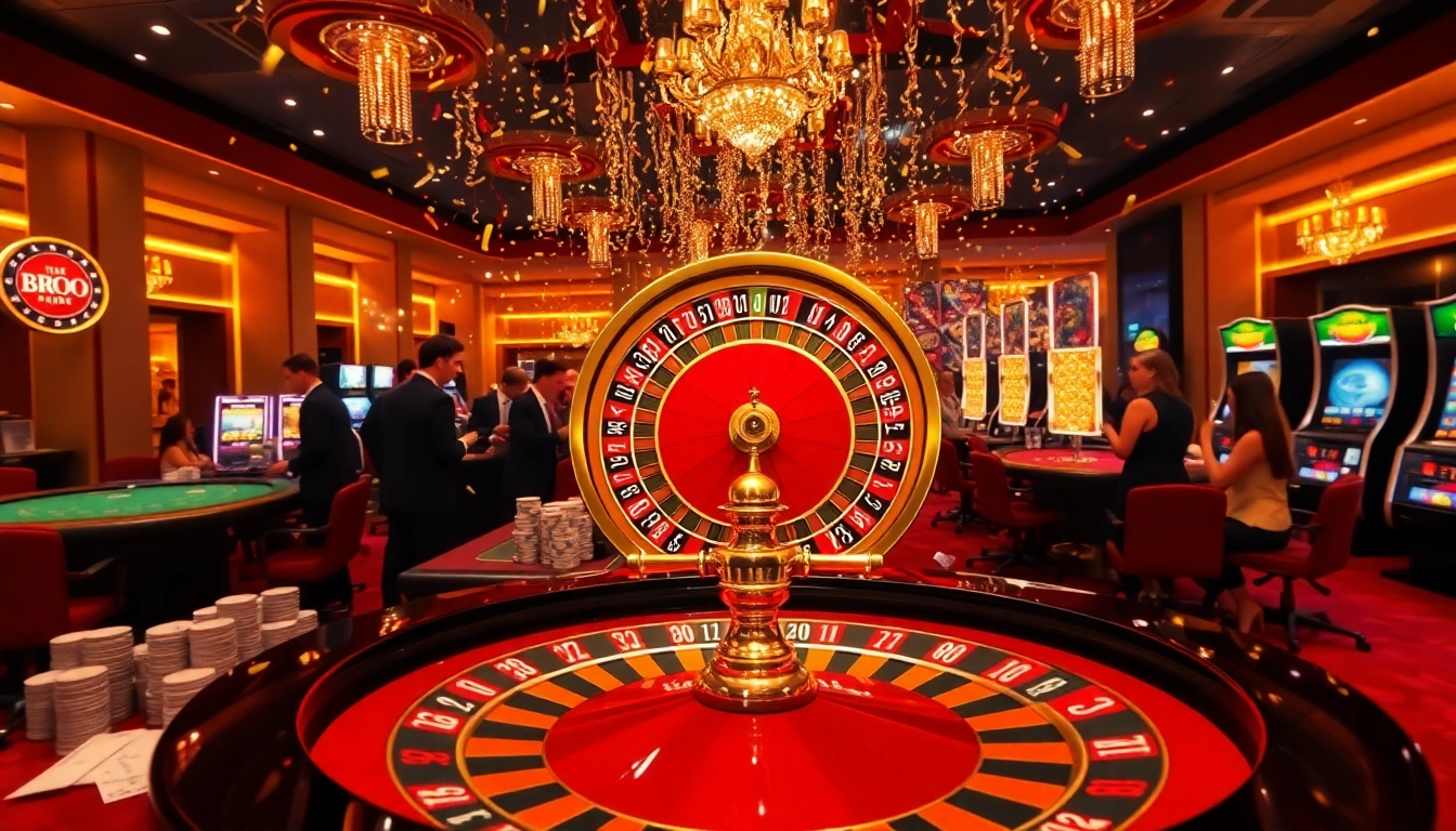 Experience the excitement of bro138's New Year's Eve celebration with festive casino games and vibrant decor.