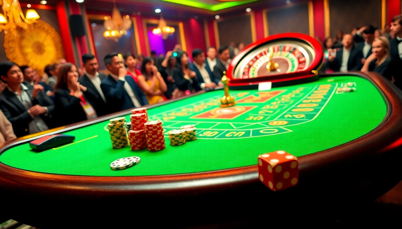 Experience the thrill of gaming at haywin casino, featuring vibrant poker chips and a roulette wheel.