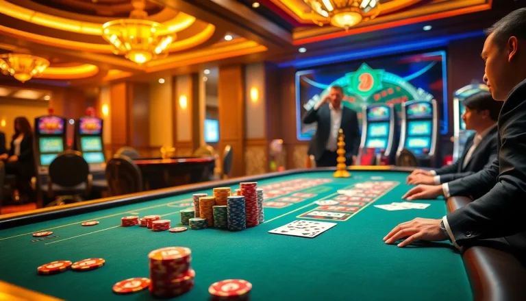 Experience the thrilling action of poker at https://zx88.tech/ with vibrant chips and cards in play.