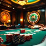 Engaging poker action at https://www.eejl88888.com/ with vibrant chips and a roulette wheel.